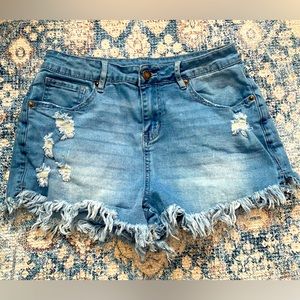 High Waisted distressed Denim Shorts Jeans Shorts